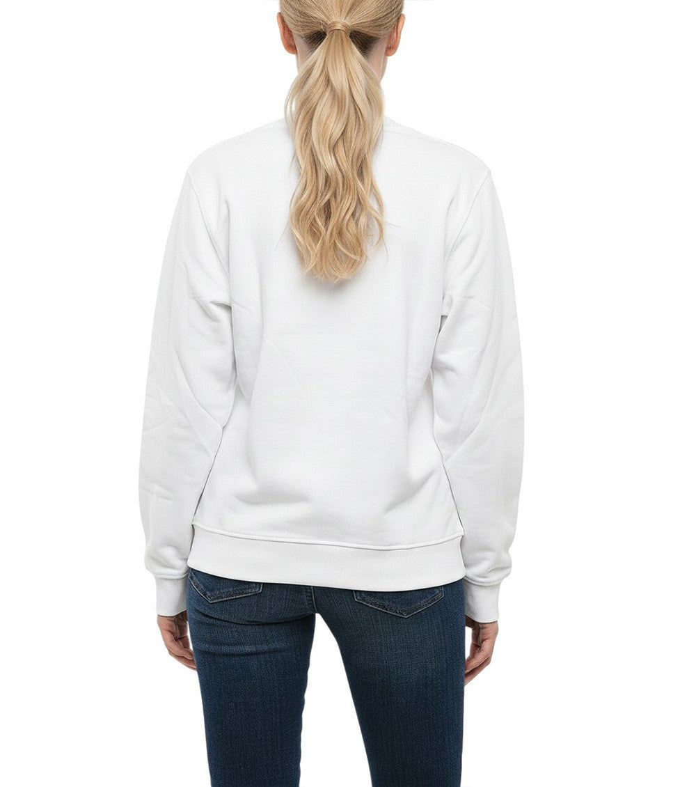 White Logo Crew Neck Sweatshirt 2
