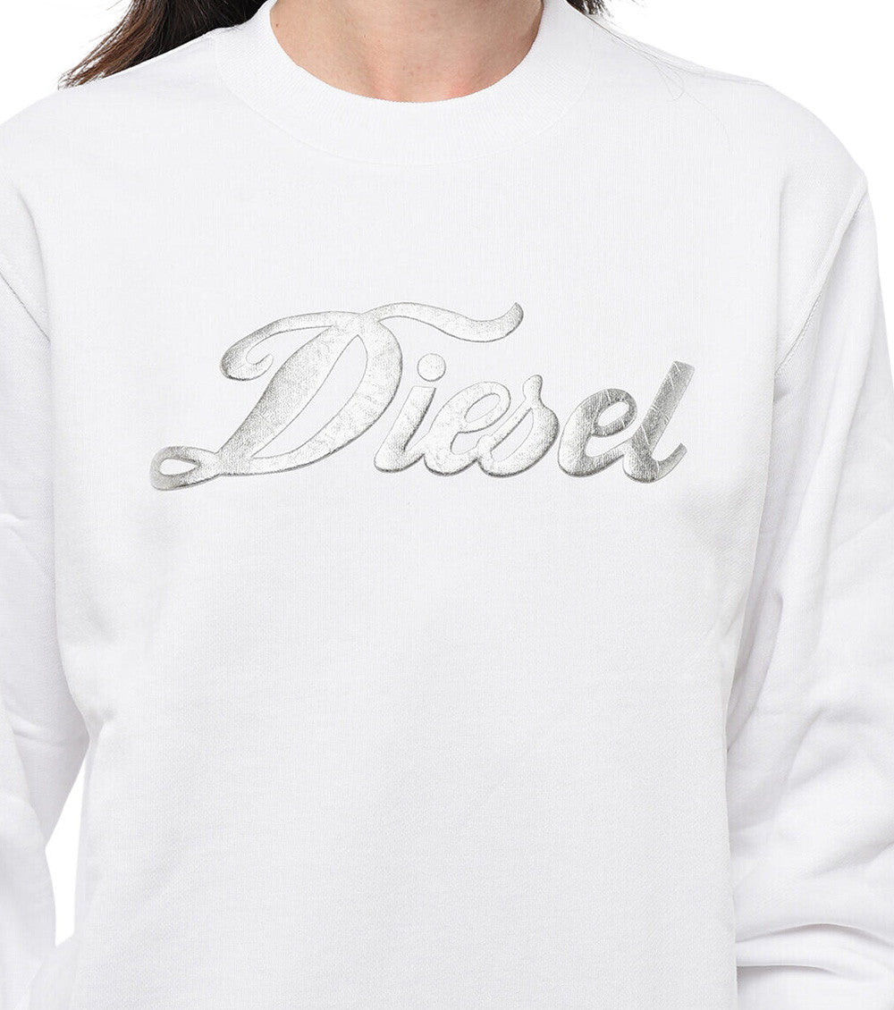 White Logo Crew Neck Sweatshirt 3