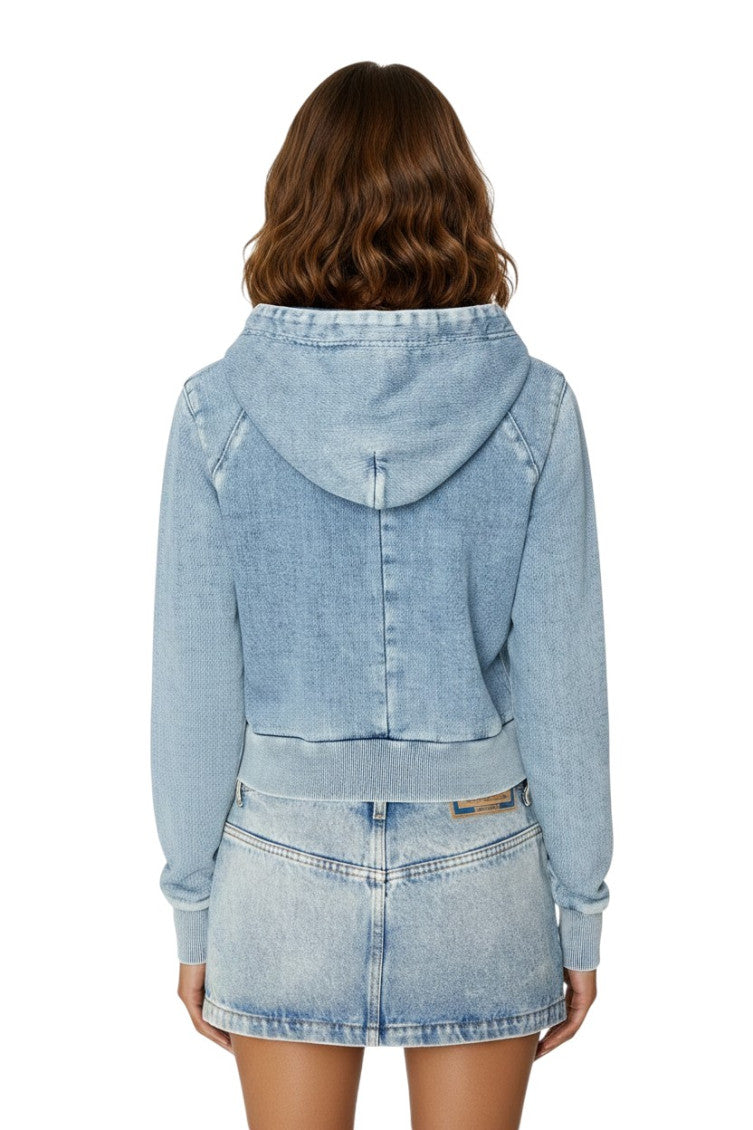 Sky Blue Logo Hood Sweatshirt 3