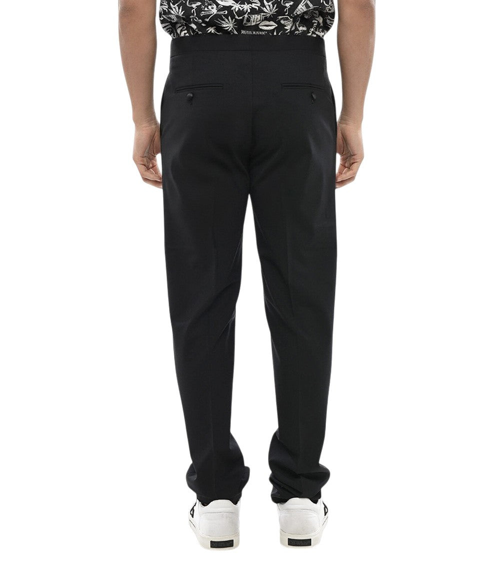 Black Straight Flat Front Pants 2