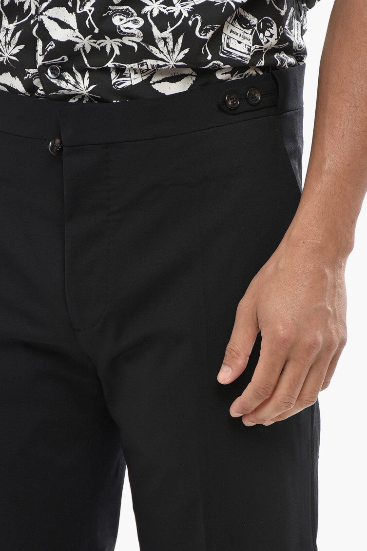 Black Straight Flat Front Pants 3