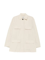 White Shirt Collar Trench Coat 1