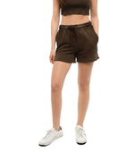 Brown Solid Shorts 1