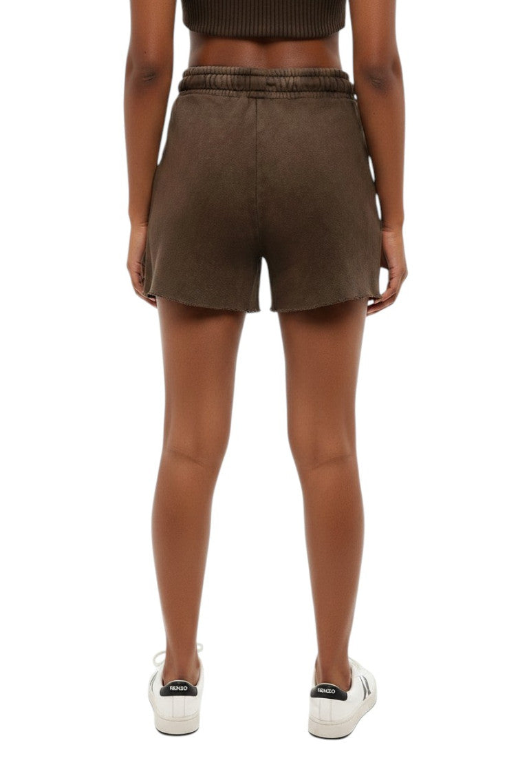 Brown Solid Shorts 2