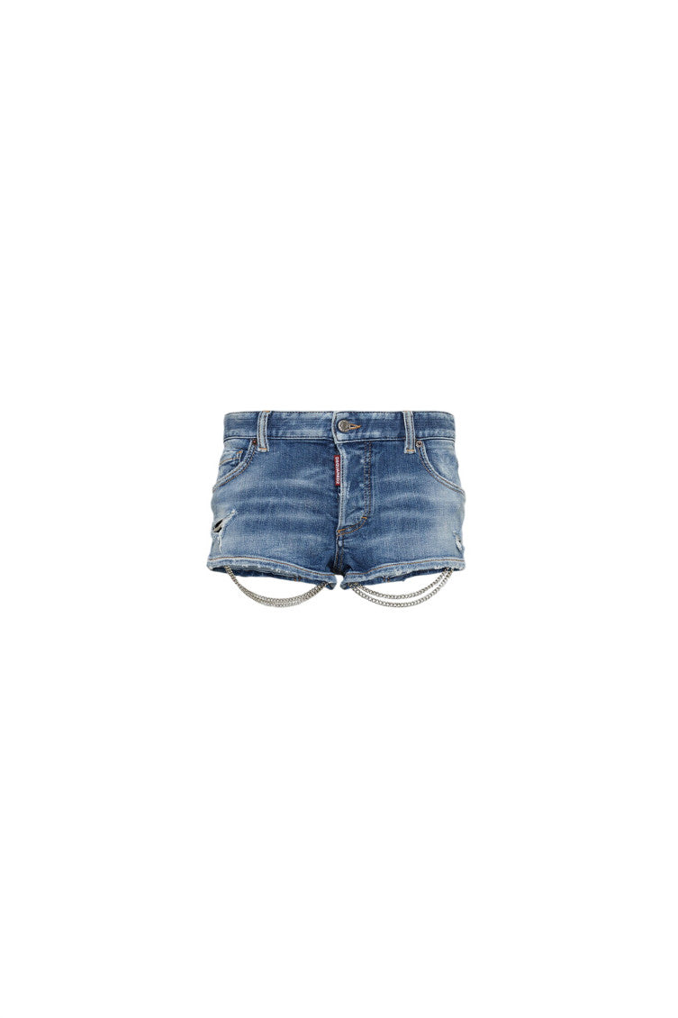 Blue Distressed Shorts 1