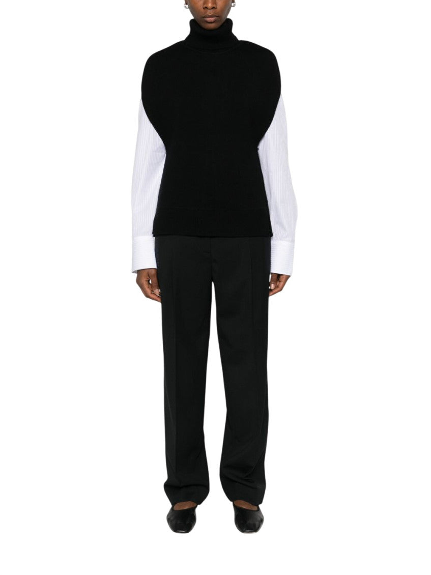Black Solid Turtle Neck Sweater 2