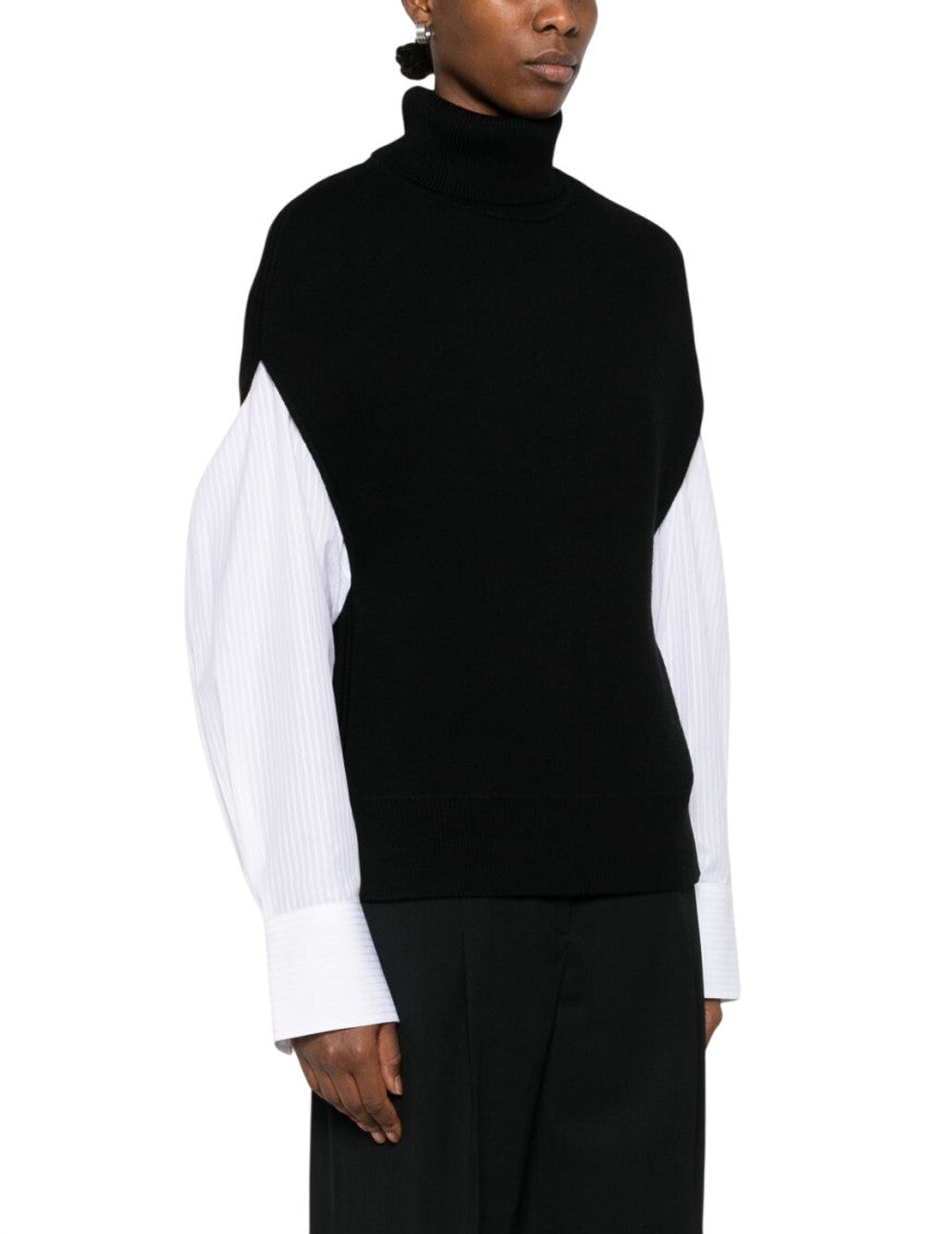 Black Solid Turtle Neck Sweater 5