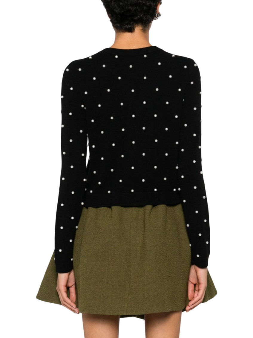 Black Embellished Crew Neck Sweater 3