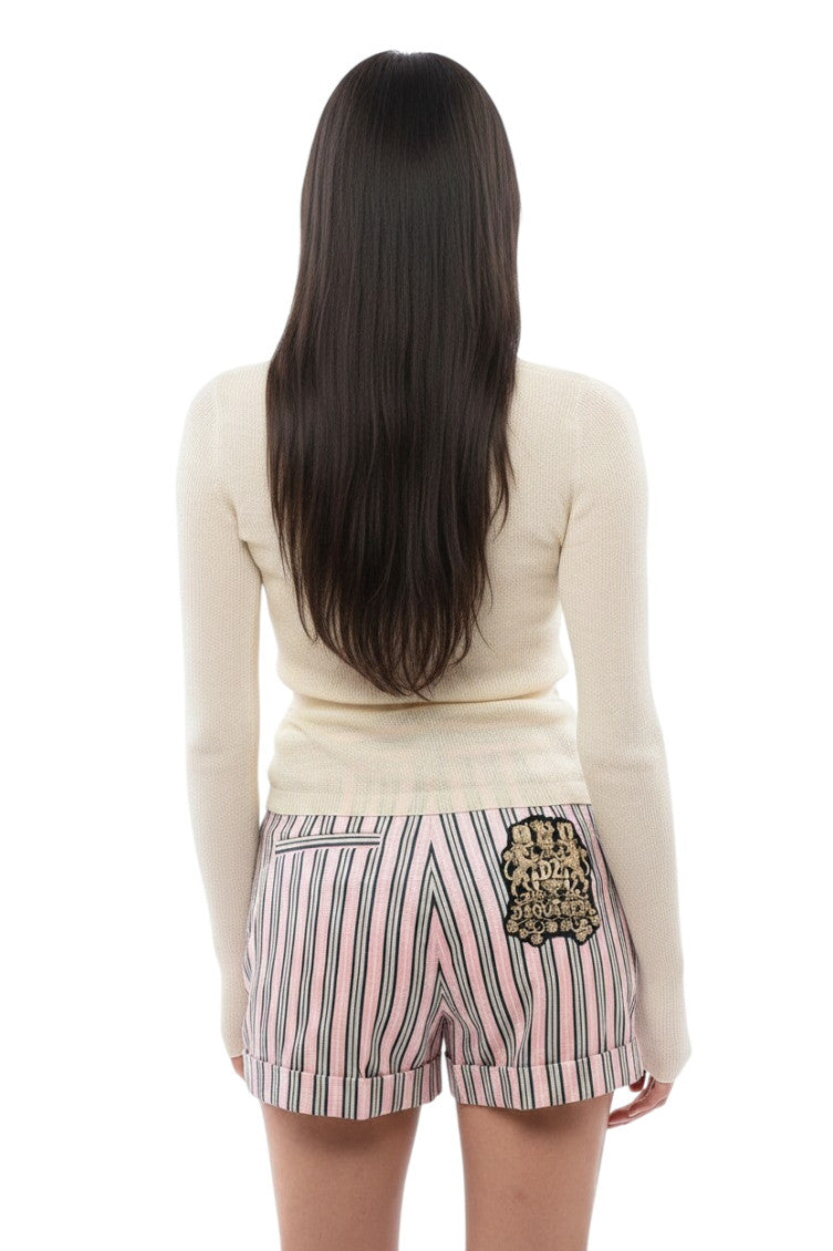 Off White Knitted V Neck Sweater 3