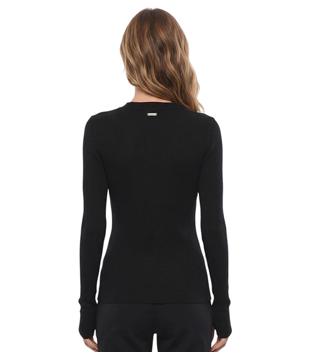Black V Neck Cardigan 2