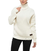White Knitted Turtle Neck Sweater 1