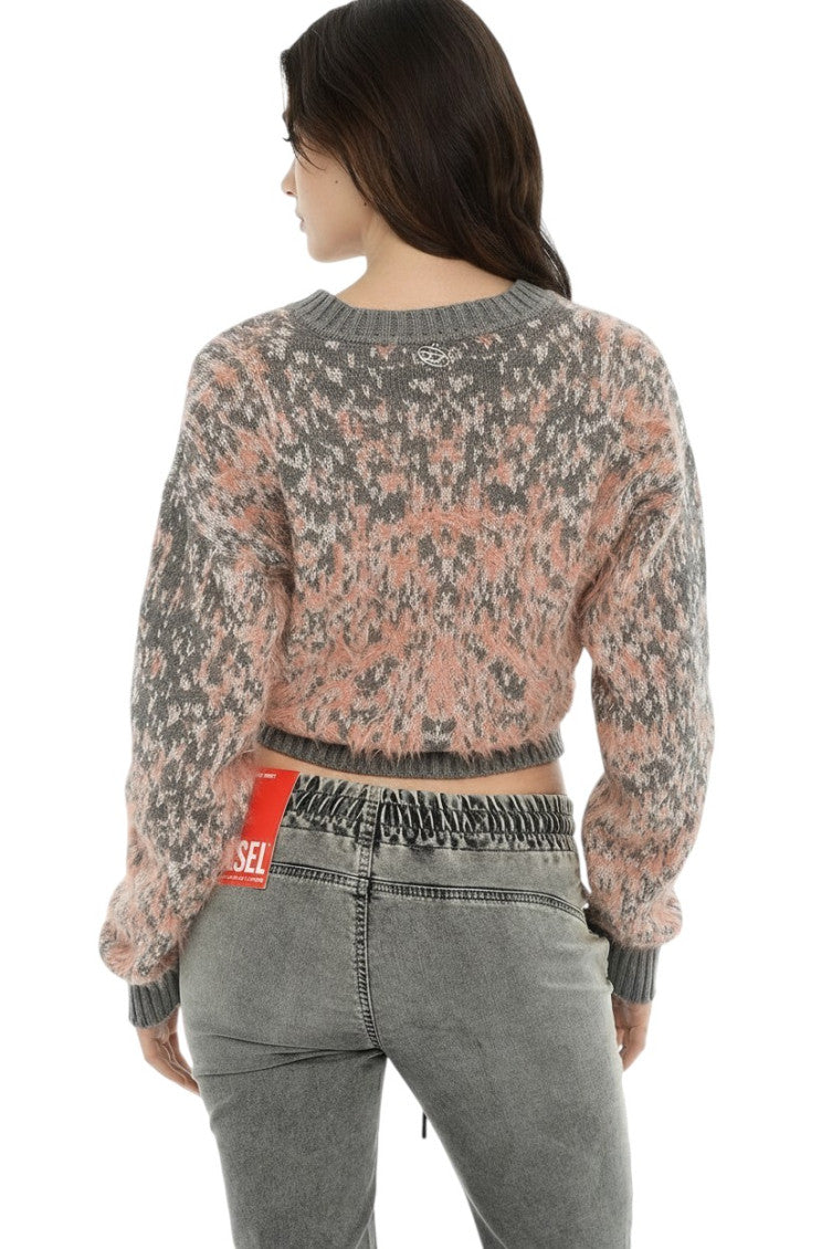 Multicolor Knitted V Neck Sweater 2