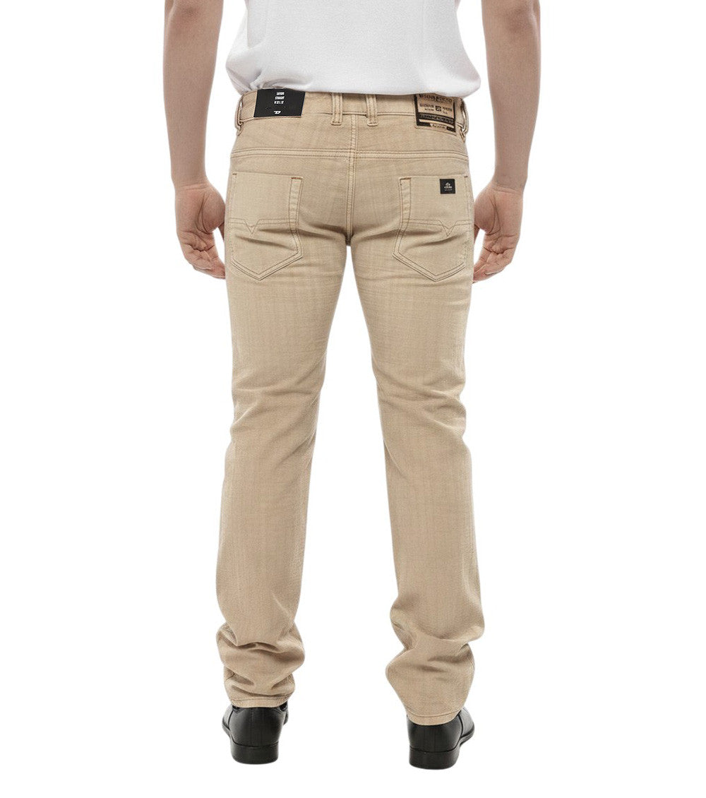 Beige Mid Rise Jeans 2