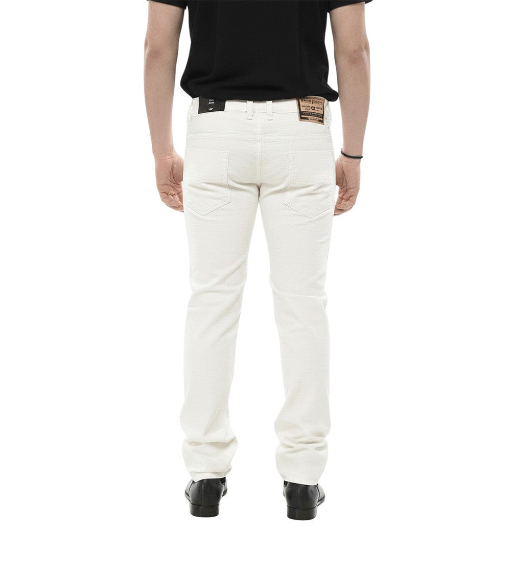 White Mid Rise Jeans 2