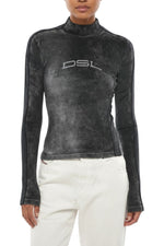 Grey Logo Mock Collar Sweater 1