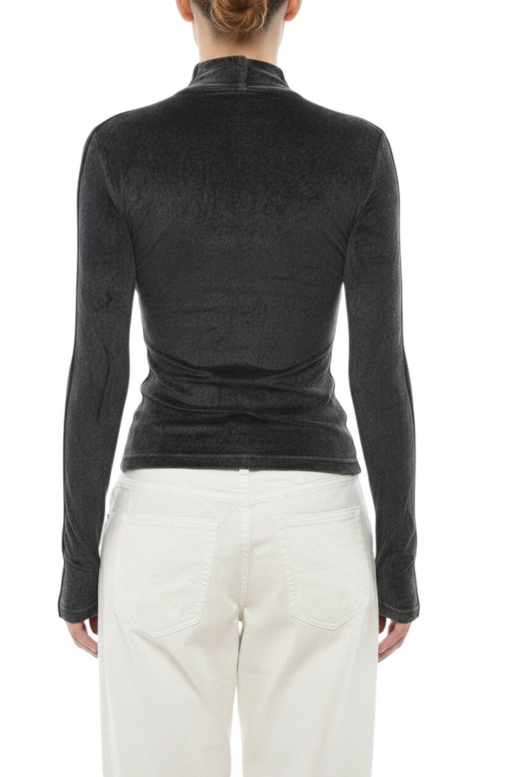 Grey Logo Mock Collar Sweater 2