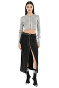 Black Ribbed Maxi Skirt 1