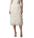 White Embellished Midi Skirt 1