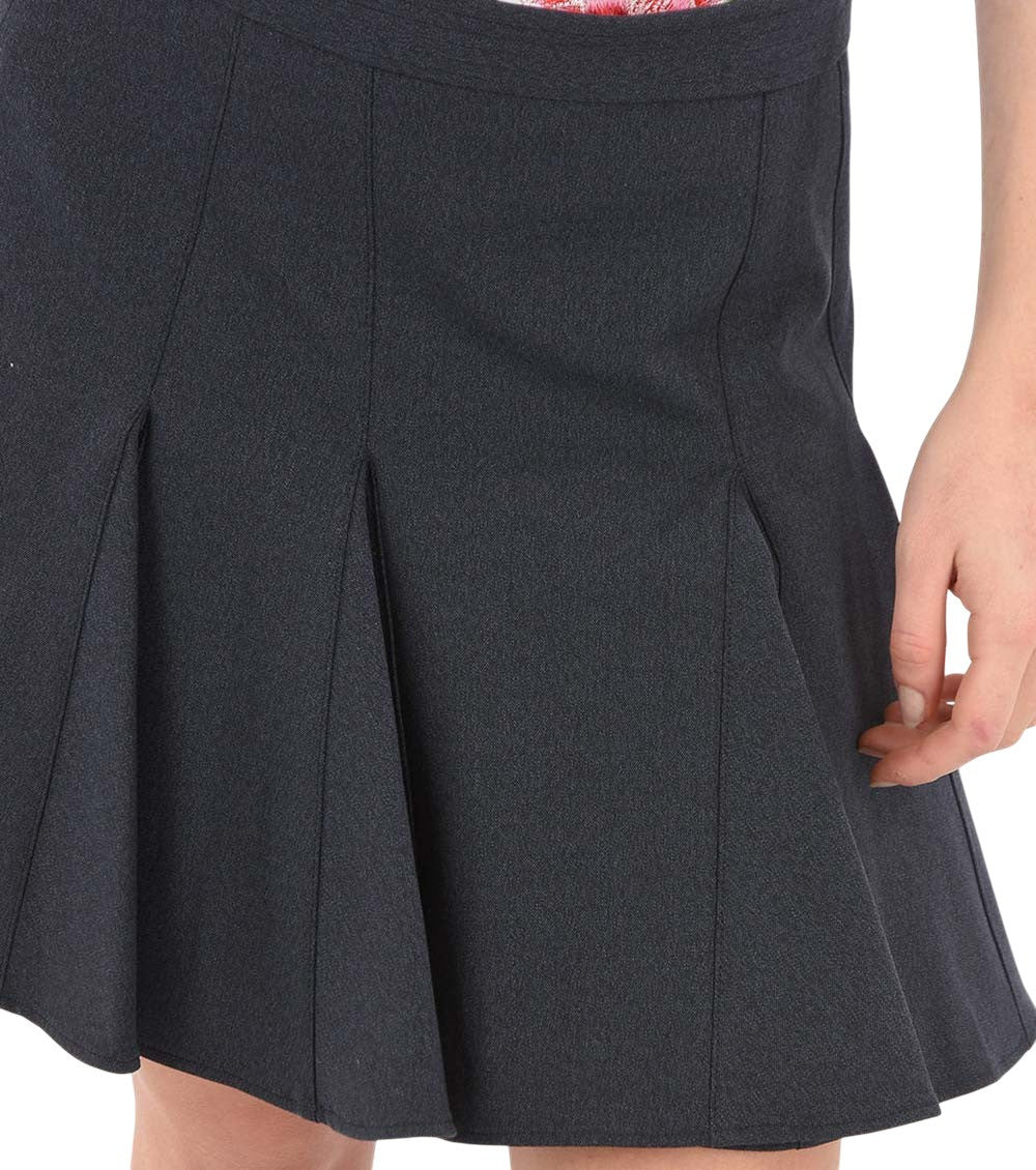 Grey Pleated Mini Skirt 3