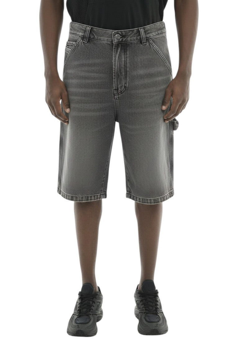 Grey Textured Shorts 1