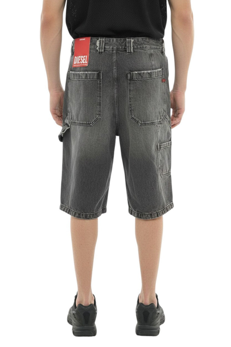 Grey Textured Shorts 2