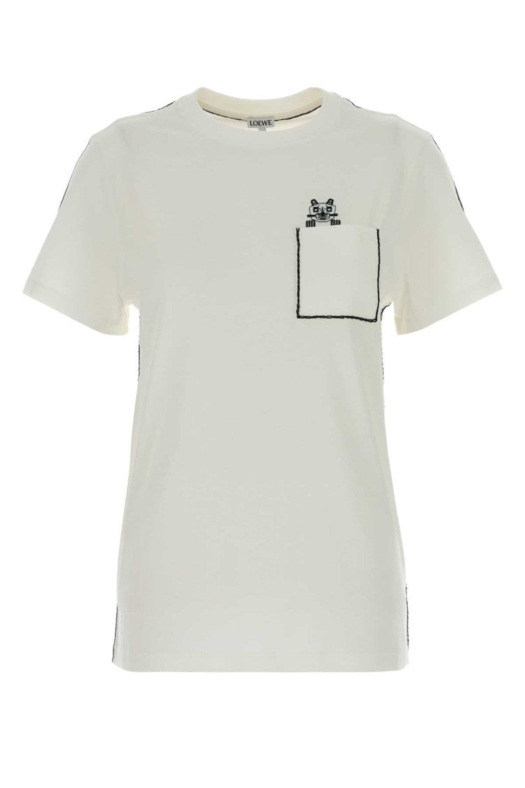 White Logo Crew Neck T-Shirt 1
