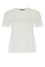 White Solid Crew Neck T-Shirt 1