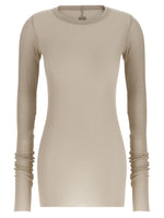 Beige Solid Crew Neck T-Shirt 1