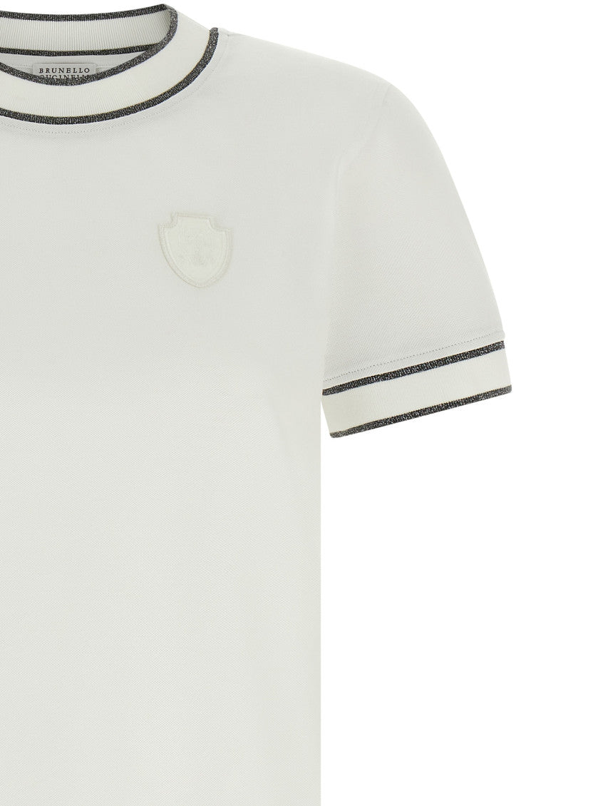 White Logo Crew Neck T-Shirt 3