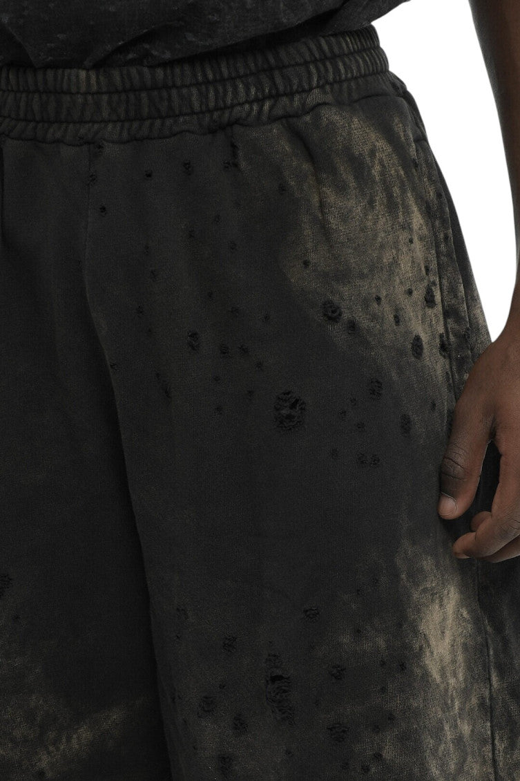 Black Distressed Shorts 3