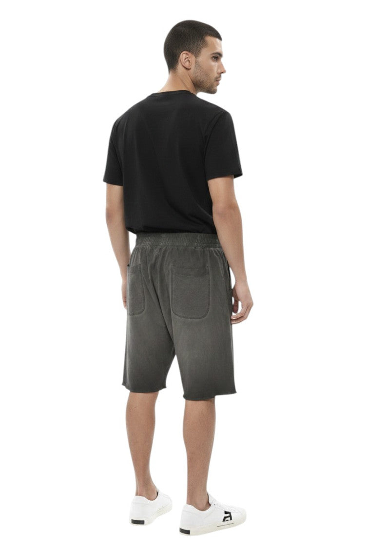 Grey Solid Cotton Shorts 2