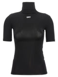 Black Logo Turtle Neck T-Shirt 1