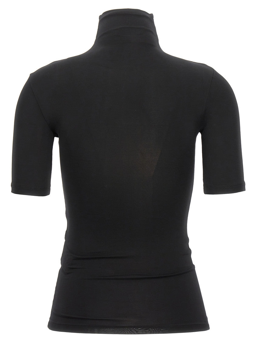 Black Logo Turtle Neck T-Shirt 2