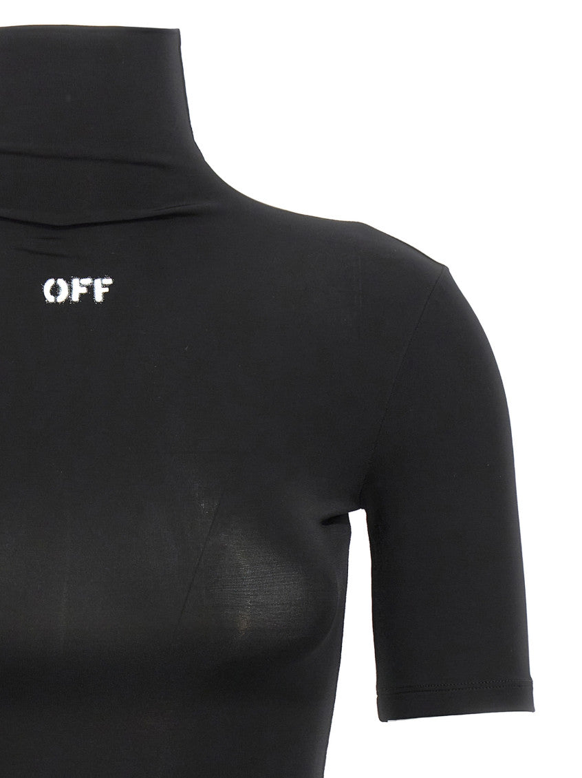 Black Logo Turtle Neck T-Shirt 3