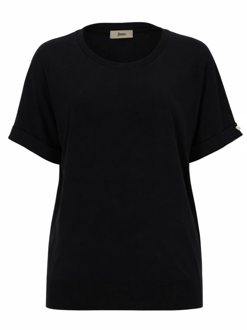 Black Round Neck T-Shirt 1