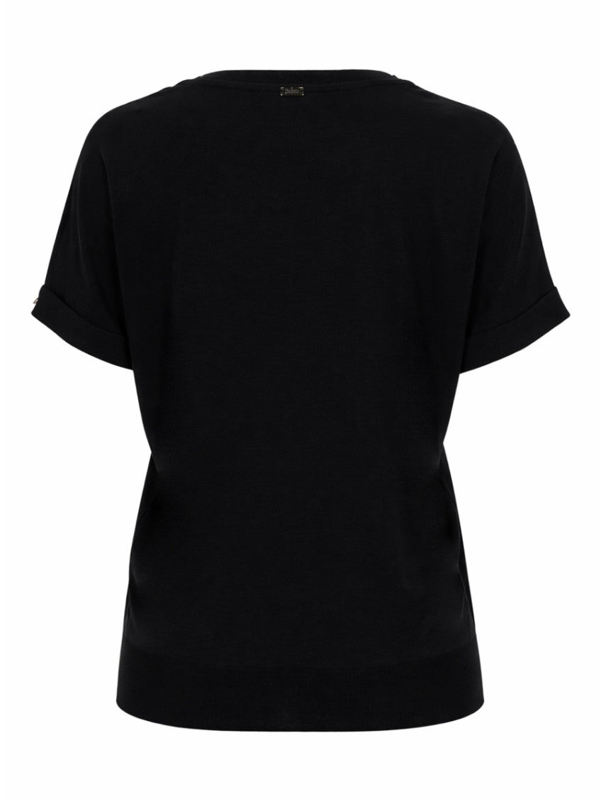 Black Round Neck T-Shirt 2