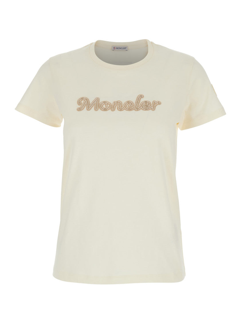 White Logo Crew Neck T-Shirt 1