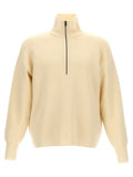 White Half zip sweater 1