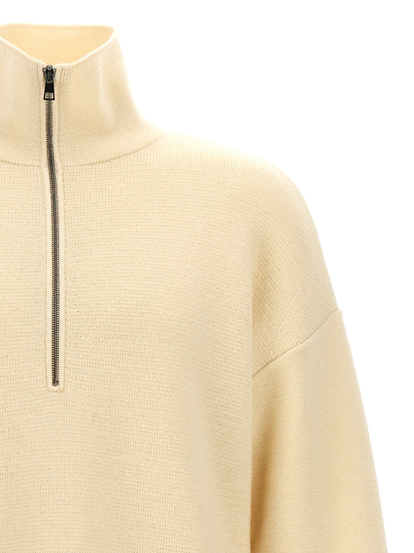 White Half zip sweater 3