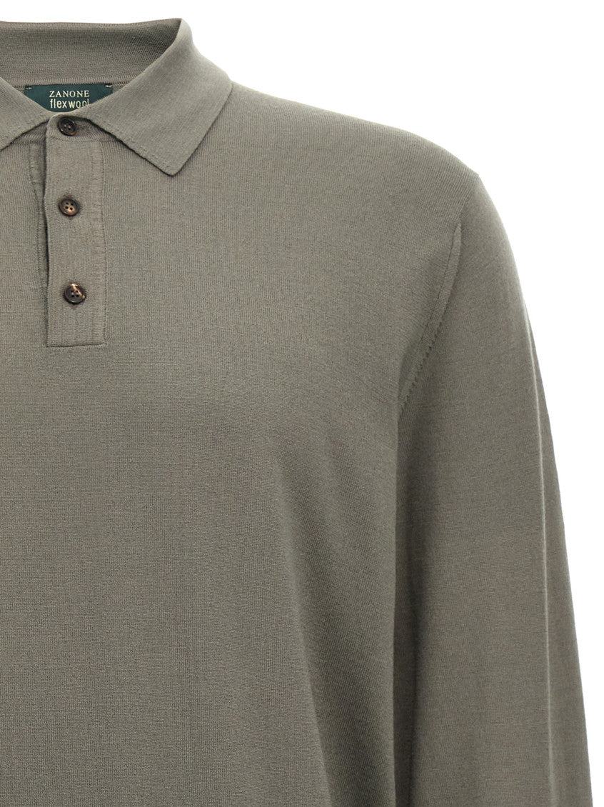 Green Wool polo shirt 3