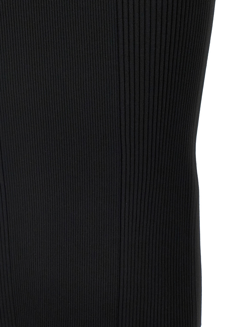 Black Ribbed knit dress 4