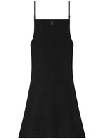 Black Embroidered Logo Mini Dress 1