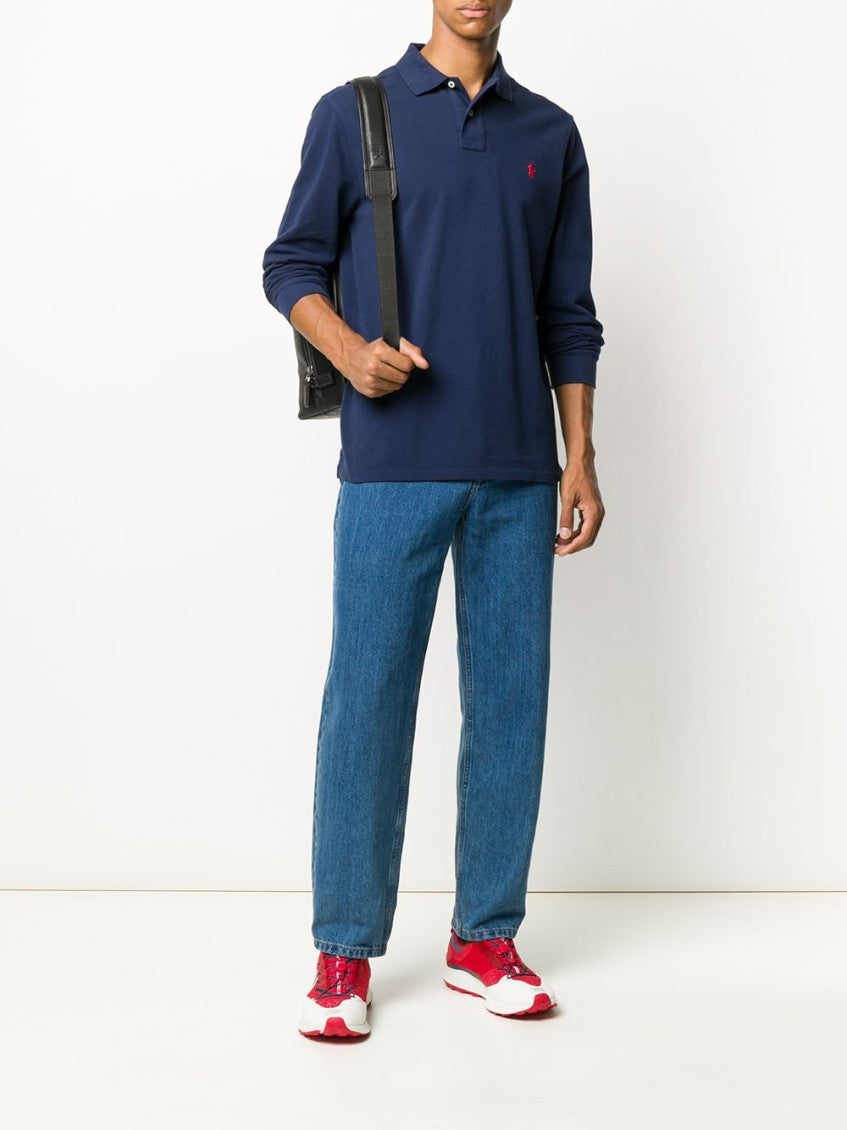 Blue Cotton Polo Shirt 5