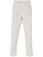 Beige Corduroy Mid-rise Pants 1