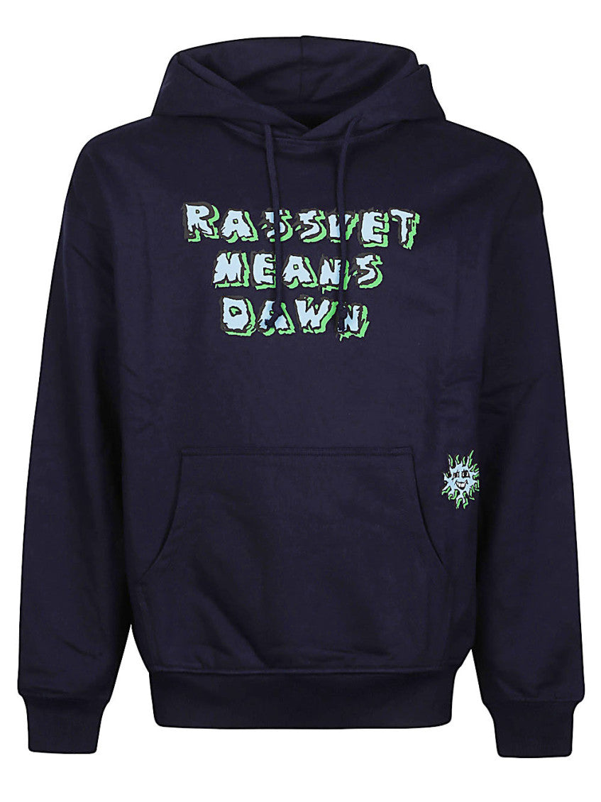 Navy Blue Cotton sweatshirt with print 1