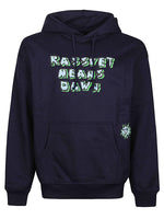Navy Blue Cotton sweatshirt with print 1