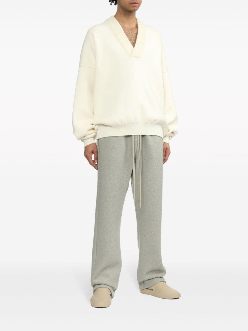 White V-neck sweater 6