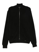 Black High Neck Cardigan 1