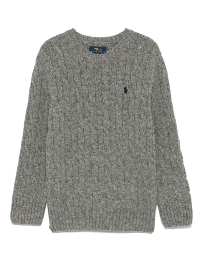 Boys Grey Logo Sweater 1