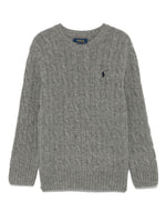 Boys Grey Logo Sweater 1